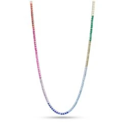 3mm Spectrum Tennis Chain -King Ice 3mm spectrum tennis chain gold plated white gold 18 king ice 30589087875247
