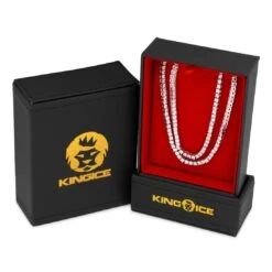 3mm Tennis Chain Choker Set -King Ice 3mm tennis chain choker set king ice 30527064309935