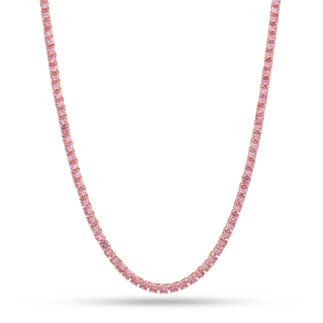 4mm Pink Tennis Chain 1 4mm Pink Tennis Chain