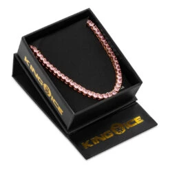 4mm Pink Tennis Chain 7 4mm Pink Tennis Chain -King Ice 4mm pink tennis chain king ice 36135908016303