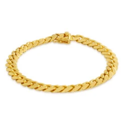 5mm Miami Cuban Link Bracelet -King Ice 5mm miami cuban bracelet sterling silver 14k vermeil 8 king ice 34856221507759