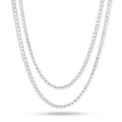 5mm Miami Cuban Link Chain Choker Set 15 5mm Miami Cuban Link Chain Choker Set -King Ice 5mm miami cuban chain choker set gold plated white gold 18 20 king ice 30595867443375