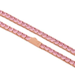5mm Pink Tennis Chain 8 5mm Pink Tennis Chain -King Ice 5mm pink tennis chain king ice 36624926965935