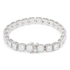 5mm Princess-Cut Tennis Bracelet 7 5mm Princess-Cut Tennis Bracelet -King Ice 5mm princess cut tennis bracelet king ice 30526847123631