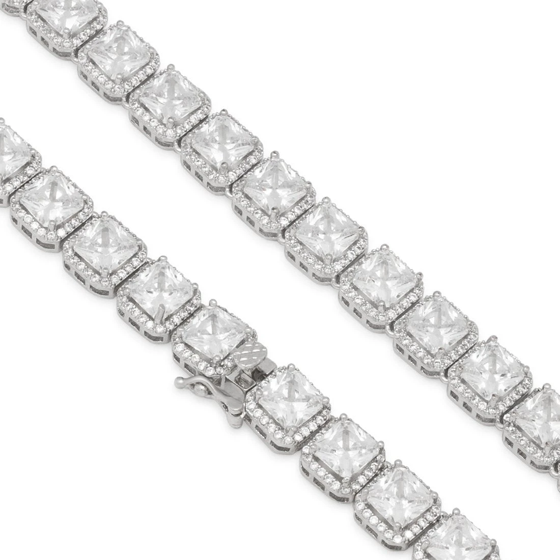 5mm Princess-Cut Tennis Chain 6 5mm Princess-Cut Tennis Chain - Image 6