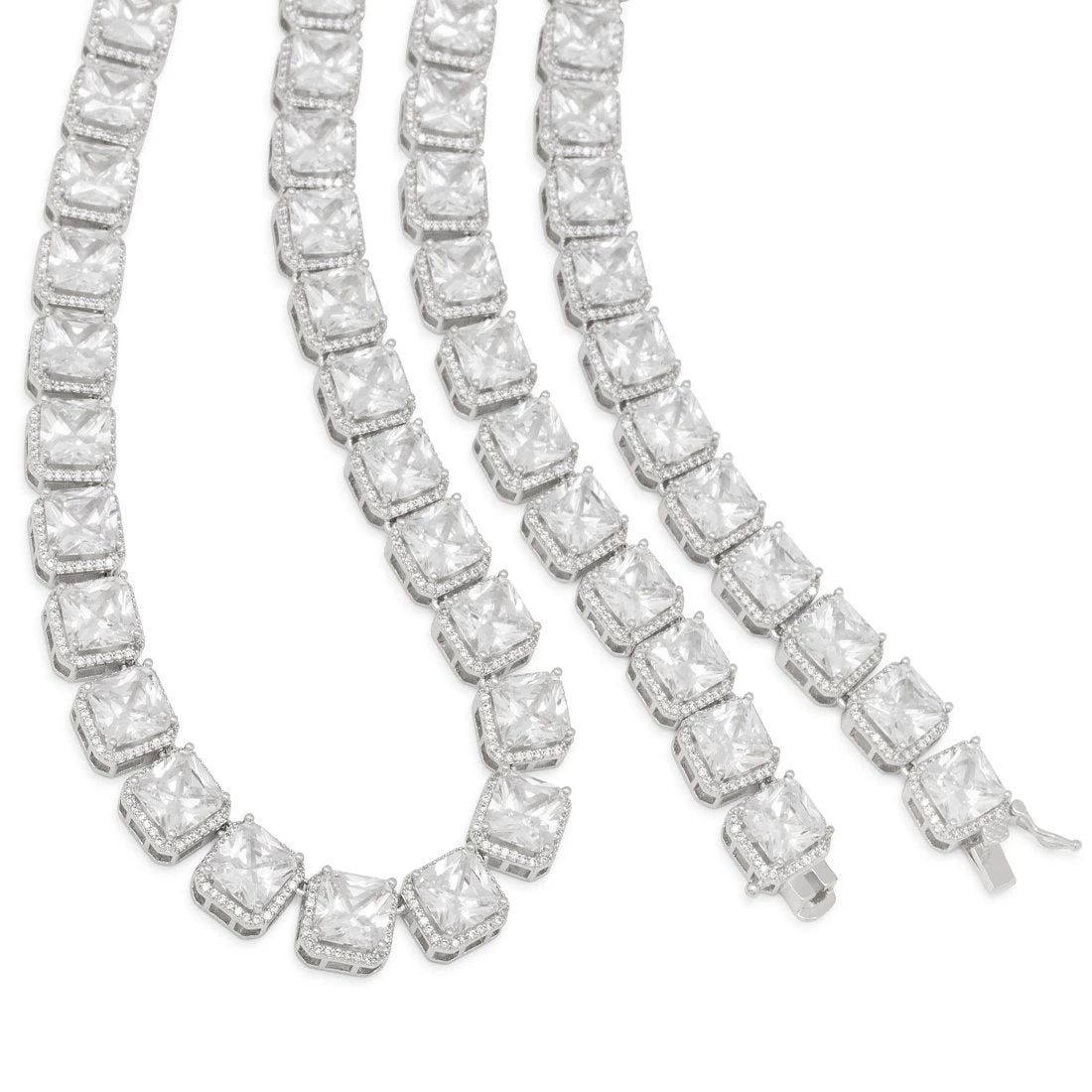 5mm Princess-Cut Tennis Chain 5 5mm Princess-Cut Tennis Chain - Image 5