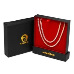 5mm Tennis Chain Choker Set -King Ice 5mm tennis chain choker set king ice 30527405457583
