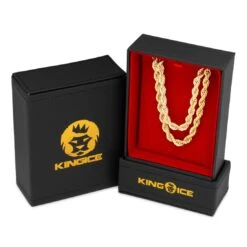 5mm Rope Chain Choker Set -King Ice 6mm rope chain choker set king ice 14875104116790