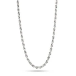 5mm Rope Chain -King Ice 6mm rope chain sterling silver white gold 22 king ice 34856010776751
