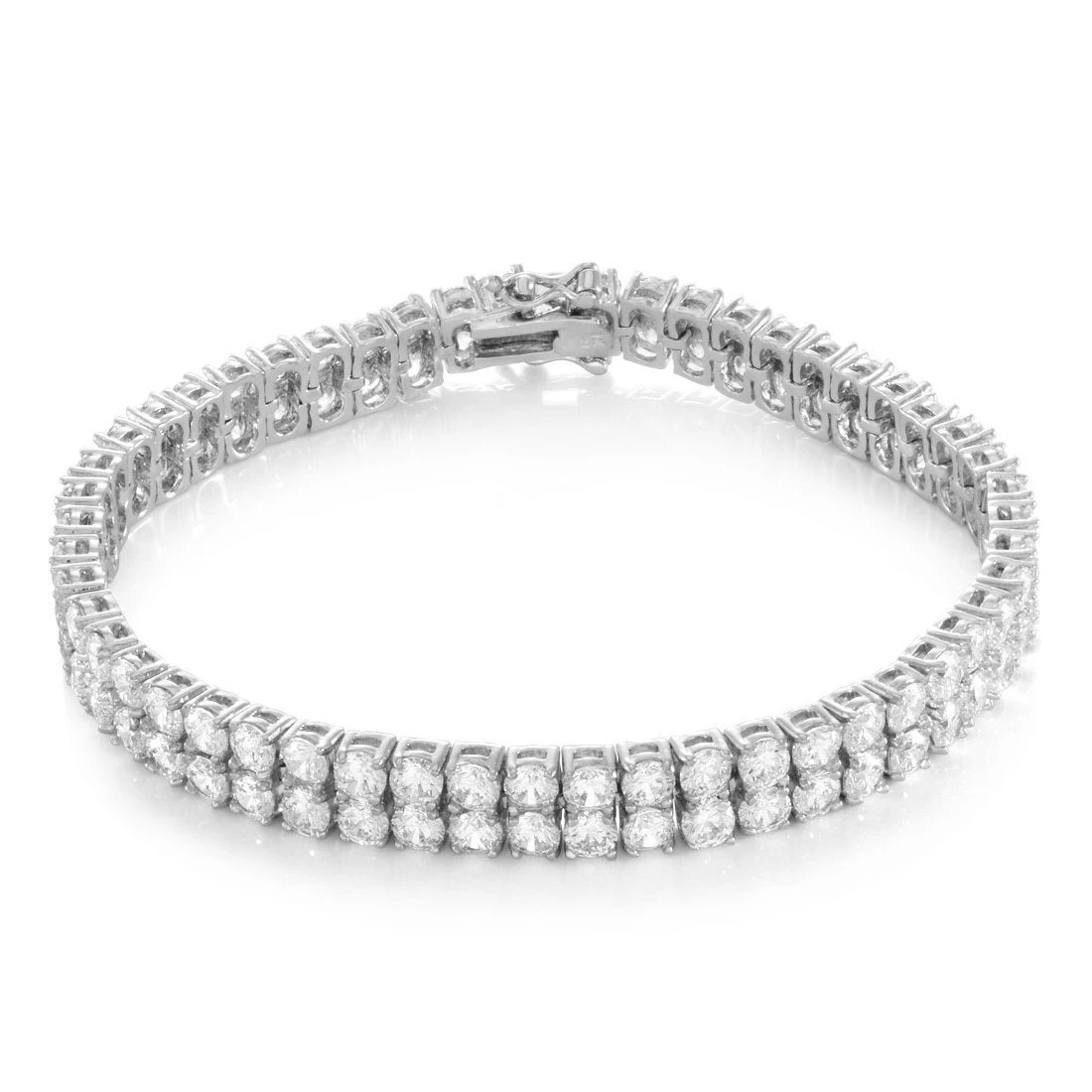 8mm Double-Row Tennis Bracelet 2 8mm Double-Row Tennis Bracelet - Image 2