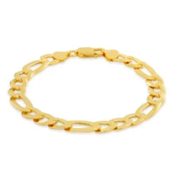 8mm Figaro Bracelet -King Ice 8mm figaro bracelet sterling silver 14k vermeil 7 king ice 34856216494255