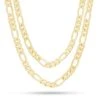 8mm Figaro Chain Choker Set
