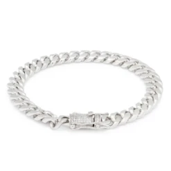 8mm Miami Cuban Link Bracelet -King Ice 8mm miami cuban bracelet king ice 30594726494383