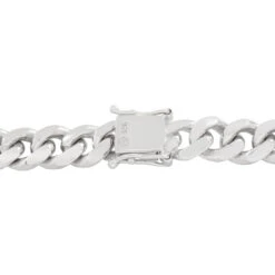 8mm Miami Cuban Link Bracelet -King Ice 8mm miami cuban bracelet sterling silver white gold 8 king ice 34973188915375