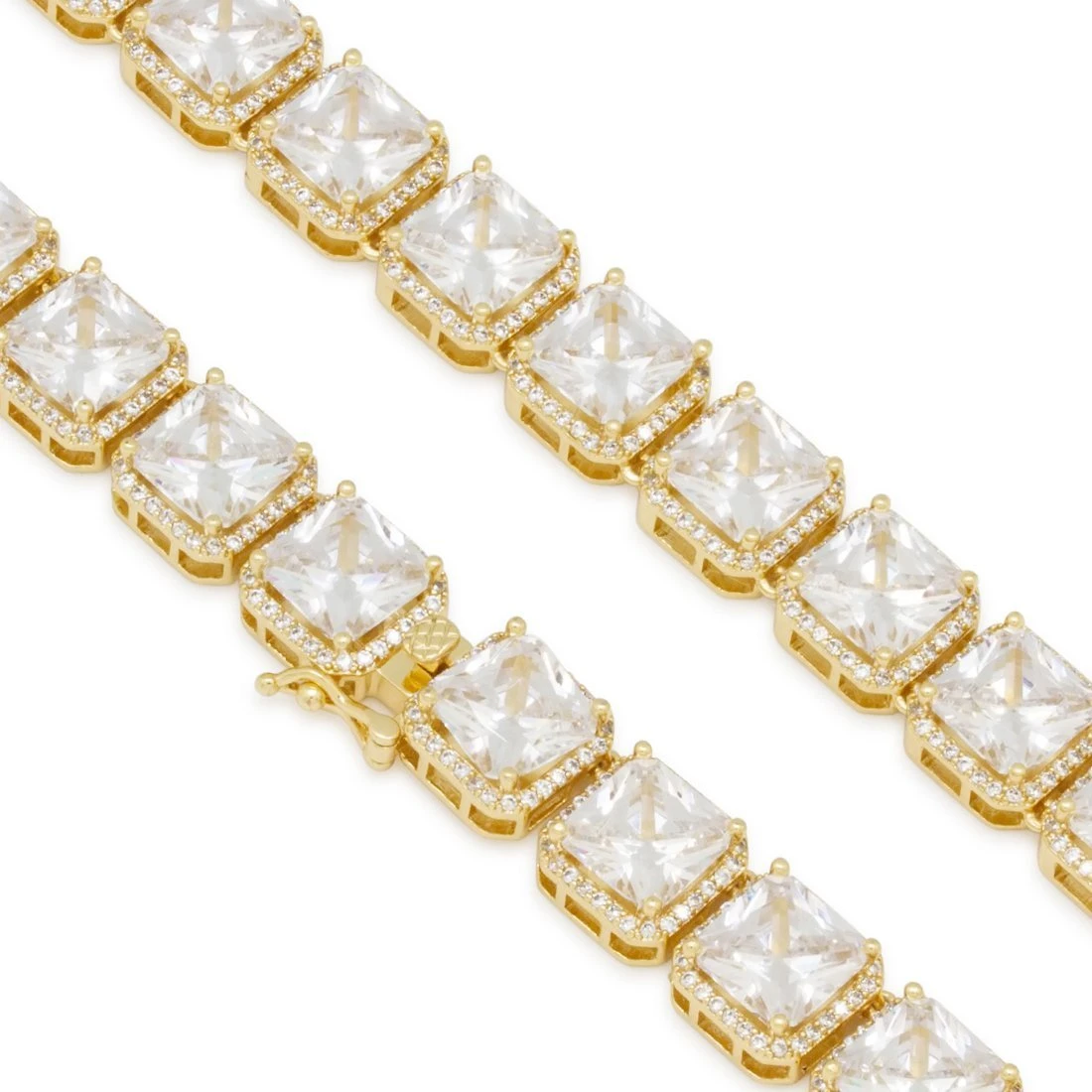 8mm Princess-Cut Tennis Chain 2 8mm Princess-Cut Tennis Chain - Image 2