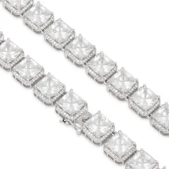 8mm Princess-Cut Tennis Chain 10 8mm Princess-Cut Tennis Chain -King Ice 8mm princess cut tennis chain gold plated white gold 20 king ice 30527478202543