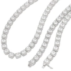 8mm Princess-Cut Tennis Chain 11 8mm Princess-Cut Tennis Chain -King Ice 8mm princess cut tennis chain gold plated white gold 22 king ice 30527442583727