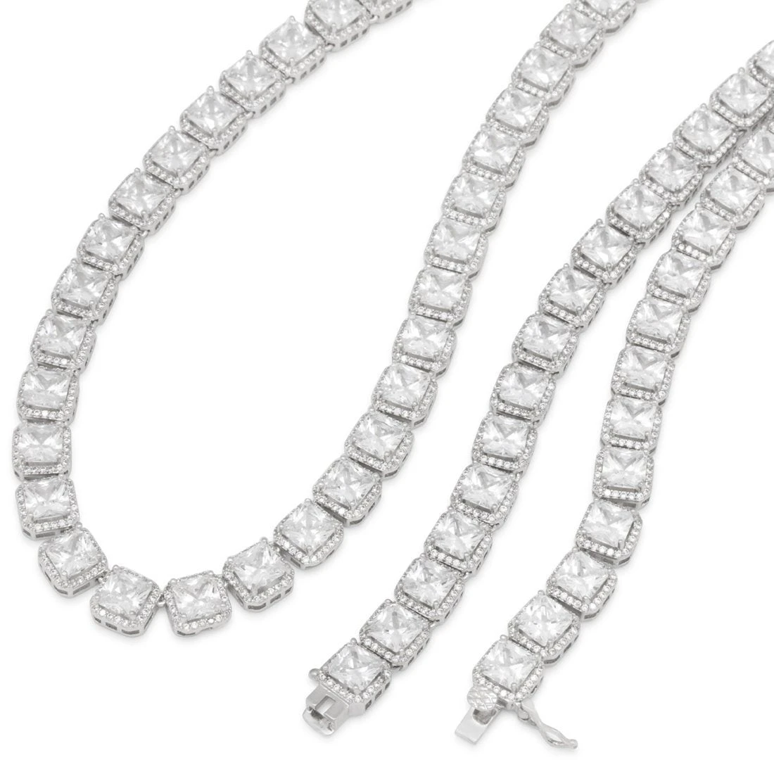 8mm Princess-Cut Tennis Chain 6 8mm Princess-Cut Tennis Chain - Image 6