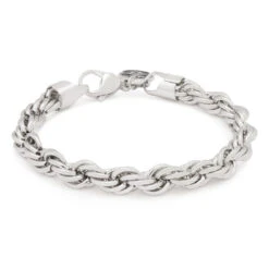 8mm Rope Bracelet -King Ice 8mm rope bracelet white gold 7 king ice 30545336336559