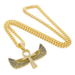 Ankh Of Isis Necklace -King Ice ankh of isis necklace 1 9 14k gold king ice 35970454716591