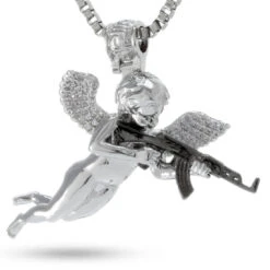 Archangel Of Reprisal Necklace -King Ice archangel of reprisal necklace white gold 1 6 king ice 30595010461871