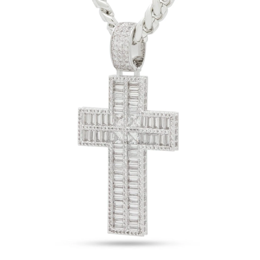Baguette Cut Cross Necklace 7 Baguette Cut Cross Necklace - Image 7