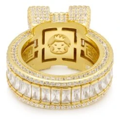 Baguette-Cut Platform Ring 10 Baguette-Cut Platform Ring -King Ice baguette cut platform ring king ice 30592873070767