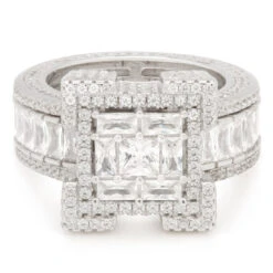 Baguette-Cut Platform Ring 13 Baguette-Cut Platform Ring -King Ice baguette cut platform ring king ice 30592964100271