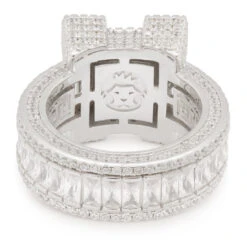 Baguette-Cut Platform Ring 14 Baguette-Cut Platform Ring -King Ice baguette cut platform ring king ice 30593101332655