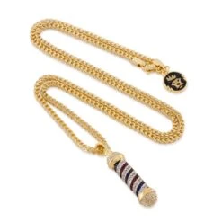 Barber Shop Pole Necklace 8 Barber Shop Pole Necklace -King Ice barber shop pole necklace king ice 30598512279727