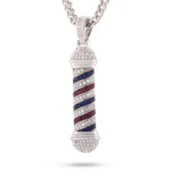 Barber Shop Pole Necklace 10 Barber Shop Pole Necklace -King Ice barber shop pole necklace king ice 30598601408687