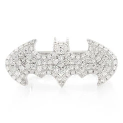 Batman X King Ice - 11mm Classic Batman Logo Ring -King Ice batman x king ice 11mm classic batman logo ring king ice 35187973652655