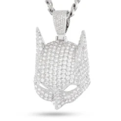 Batman X King Ice - Cowl Necklace -King Ice batman x king ice cowl necklace white gold 1 8 king ice 32962608824495