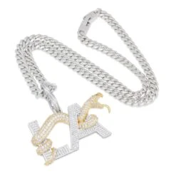Black Mamba LA Necklace 16 Black Mamba LA Necklace -King Ice black mamba la necklace king ice 30598157762735