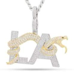 Black Mamba LA Necklace 14 Black Mamba LA Necklace -King Ice black mamba la necklace white gold 2 7 king ice 30598097961135
