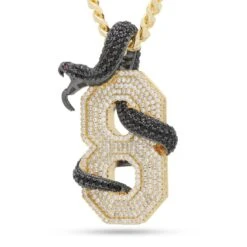 Black Mamba Number 8 Necklace