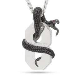 Black Mamba Number 8 Necklace 16 Black Mamba Number 8 Necklace -King Ice black mamba number 8 necklace king ice 30520052220079