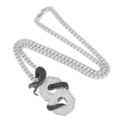Black Mamba Number 8 Necklace 17 Black Mamba Number 8 Necklace -King Ice black mamba number 8 necklace king ice 30520052252847