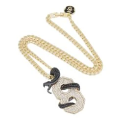 Black Mamba Number 8 Necklace 12 Black Mamba Number 8 Necklace -King Ice black mamba number 8 necklace king ice 30520353816751