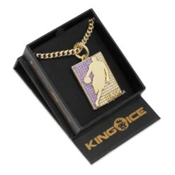 Black Mamba Silhouette Necklace -King Ice black mamba silhouette necklace 14k gold 2 1 king ice 30589922934959
