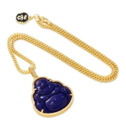 Blue Lapis Buddha Necklace 7 Blue Lapis Buddha Necklace -King Ice blue lapis buddha necklace 14k gold 1 4 king ice 36578734506159