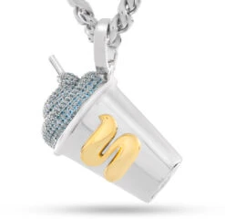 Slurpee® X King Ice - Blue Slurpee® Necklace 9 Slurpee® X King Ice - Blue Slurpee® Necklace -King Ice blue slurpee necklace white gold king ice 36530601263279