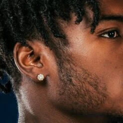 Brilliant-Cut Button Stud Earrings 7 Brilliant-Cut Button Stud Earrings -King Ice brilliant cut button stud earrings king ice 32248921325743