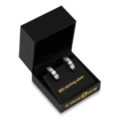 Brilliant-Cut Hoop Earrings -King Ice brilliant cut hoop earrings king ice 30599055900847