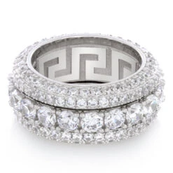 Brilliant-Cut Icy Spinner Ring 9 Brilliant-Cut Icy Spinner Ring -King Ice brilliant cut icy spinner ring king ice 36163478290607