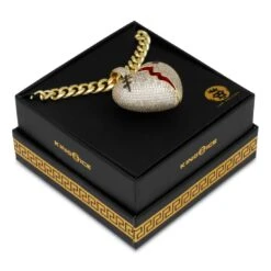 Broken Heart Necklace 15 Broken Heart Necklace -King Ice broken heart necklace king ice 30530822799535