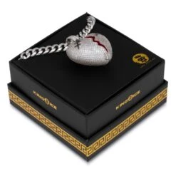 Broken Heart Necklace 20 Broken Heart Necklace -King Ice broken heart necklace king ice 30530858320047