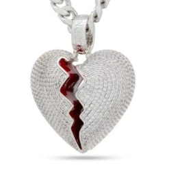 Broken Heart Necklace 17 Broken Heart Necklace -King Ice broken heart necklace king ice 30530897936559