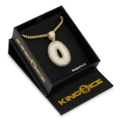 Bubble Letter O Necklace -King Ice bubble letter o necklace 14k gold 1 7 king ice 30596479877295