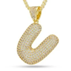 Bubble Letter U Necklace